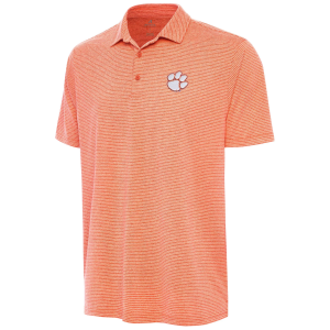 Antigua Men's Clemson Tigers Mango Heather Scheme Polo, Small, Multi