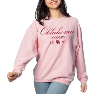 Chicka-D chicka-d Women's Oklahoma Sooners Pink Resort Corded Crewneck Sweatshirt, Medium - $72.99 at DICK'S Sporting Goods
