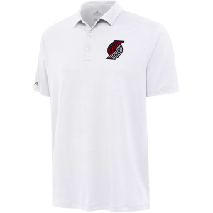 Antigua Men's Portland Trail Blazers White Reprocess Polo, Small