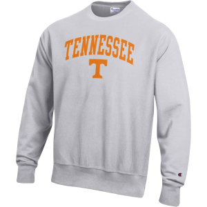 Champion Men's Tennessee Volunteers Grey Reverse Weave Crew Sweatshirt, Large, Gray