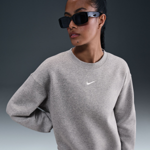 Nike Women's Sportswear Phoenix Fleece Oversized Sweatshirt, Small, Dk Grey Heather