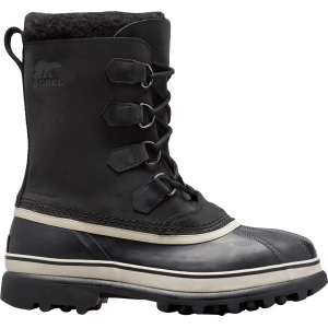 SOREL Men's Caribou Waterproof Winter Boots, Size 10, Black/Dark Stone