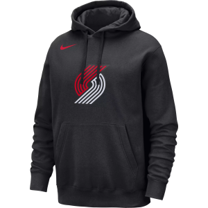 Nike Men's Portland Trail Blazers Black Logo Hoodie, Large