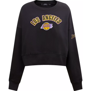 Pro Standard Women's Los Angeles Lakers Black Fleece Crewneck Sweater, XS