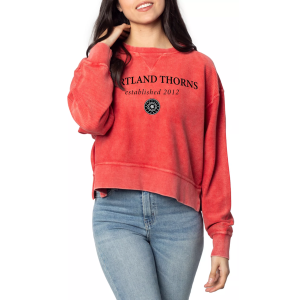 Chicka-D chicka-d Women's Portland Thorns Arc Red Corded Crewneck Sweatshirt, Large - $70.00 at DICK'S Sporting Goods