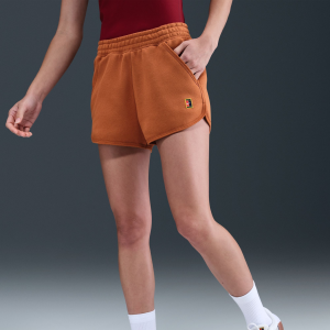 Nike Nike Women's NikeCourt Heritage Mid-Rise Fleece Tennis Shorts, Small, Dark Russet - $70.00 at DICK'S Sporting Goods