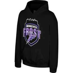 Stadium Essentials Youth Minnesota Black Crest Pullover Hoodie, Large