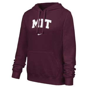Nike Women's MIT Engineers Maroon Varsity Hoodie, Small, Red