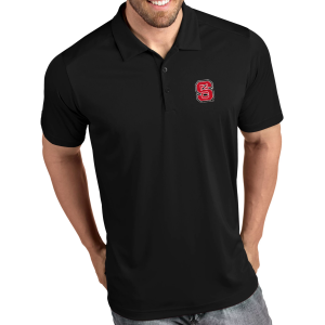 Antigua Men's NC State Wolfpack Tribute Performance Black Polo, XXXL
