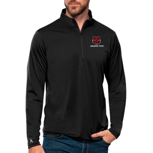 Antigua Men's Arkansas State Red Wolves Black Tribute 1/4 Zip Pullover, Medium