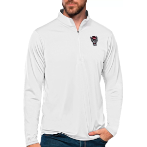 Antigua Men's NC State Wolfpack White Tribute 1/4 Zip Jacket, Small
