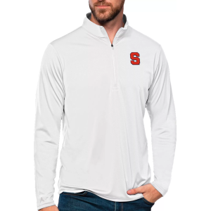 Antigua Women's Syracuse Orange White Tribute Quarter-Zip Shirt, Small
