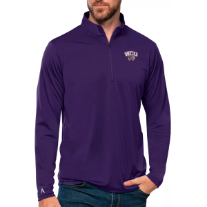 Antigua Men's Western Carolina Catamounts Dark Purple Tribute 1/4 Zip Pullover, Small