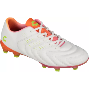Charly Encore 2.0 FG Soccer Cleats, M9/W10.5, White/Orange