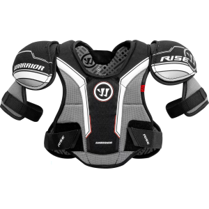 Warrior Junior Rise Shoulder Pads, Large, Black