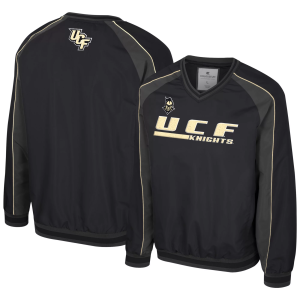 Colosseum Men's UCF Knights Black Goes America Coach Pullover Jacket, XL