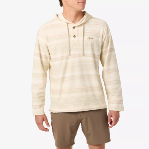 O'Neill Men's Bavaro Stripe Pullover Fleece Poncho, Large, Cream
