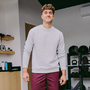 VRST Men's Recharge Lunar Fleece Crew, XXL, Light Grey Heather