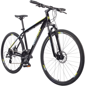 Nishiki Men's Anasazi Hybrid Bike, 700c, Black/Gray/Yellow