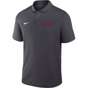 Nike Men's Ohio State Buckeyes Anthracite Dri-FIT Victory Polo, Small, Gray