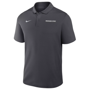 Nike Men's Michigan State Spartans Anthracite Dri-FIT Victory Polo, Small, Gray