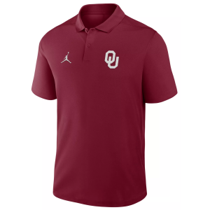 Jordan Men's Oklahoma Sooners Team Crimson Victory Polo, Large, Red
