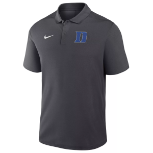 Nike Men's Duke Blue Devils Anthracite Victory Polo, Small, Gray
