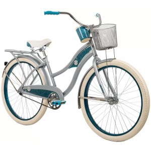 Huffy Huffy Women's 26" Deluxe Beach Cruiser | 26" | Women's | Cool Silver | Bikes | Lifestyle Bikes | Cruiser Bikes | Womens Cruiser Bikes - $219.99 at DICK'S Sporting Goods