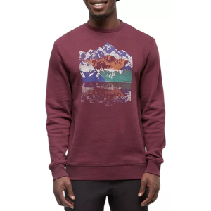 Tentree Men's Summit Reflection Crew, Medium, Deep Burgundy/Seaport