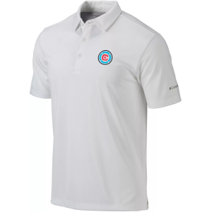 Columbia Adult Chicago Fire 2024 Drive White Polo, Men's, Small
