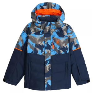 Spyder Boys' Impulse Synthetic Down Jacket, Size 16, Camo Aether Blue