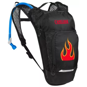 CamelBak Kids' Mini M.U.L.E 50 oz. Hydration Pack, Black/Flames