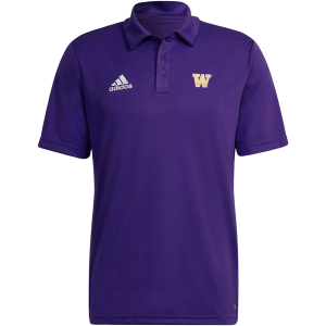 adidas Men's Washington Huskies Purple Entrada Polo, Small