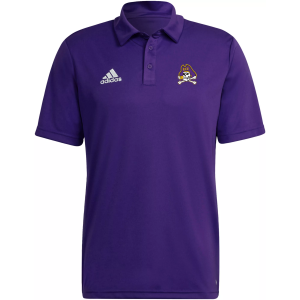 adidas Men's East Carolina Pirates Purple Entrada Polo, Large