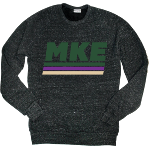 Where I'm From Milwaukee City Fleece Crewneck, Women's, Medium, Black