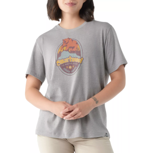 SmartWool Adult Bear Country Graphic Short Sleeve T-Shirt, Men's, Large, Light Grey Heather