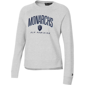 Under Armour Women's Old Dominion Monarchs Grey Rival Fleece Crew Pullover Sweatshirt, Small, Gray