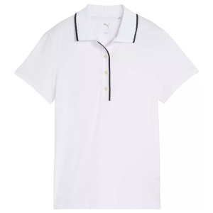 PUMA Women's CLOUDSPUN Bridges Golf Polo, XS, White Glow