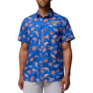 Columbia Men's Florida Gators Azul Super Slack Tide T-Shirt, Small, Blue