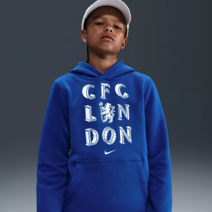Nike Youth Chelsea FC 2025 Blue Home Club Hoodie, Small