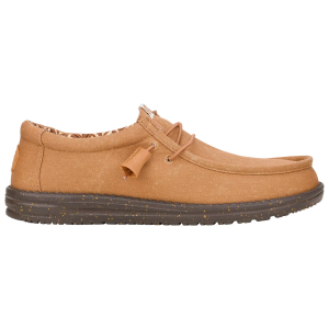 Hey Dude Men's Wally Stretch Canvas Shoes, Size 12, Nuts
