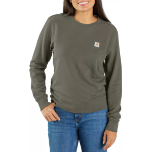 Carhartt Women's Tencel Crew Sweatshirt, Large, Dusty Olive