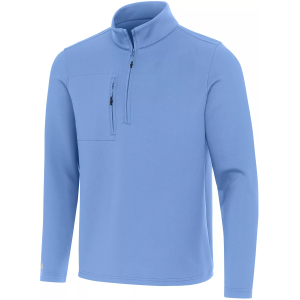 Antigua Men's Insider 1/4 Zip Golf Pullover, Small, Columbia Blue
