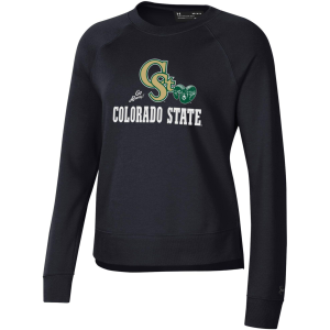 Under Armour Women's Colorado State Rams Black Rival Fleece Crew Pullover Sweatshirt, Small