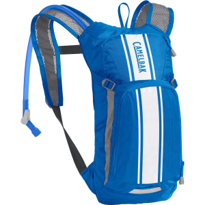 CamelBak Kids' Mini M.U.L.E 50 oz. Hydration Pack, Lapis Blue/White Stripe
