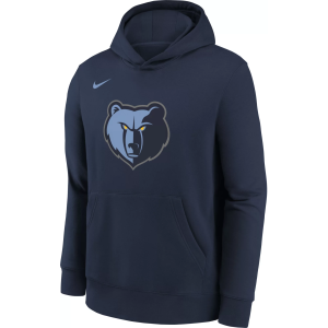 Nike Youth Memphis Grizzlies Navy Club Logo Fleece Pullover Hoodie, Medium, Blue