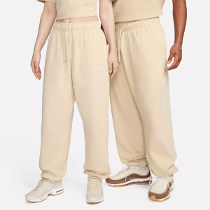 Nike Women's Sportswear Club Fleece Mid-Rise Oversized Sweatpants, Small, Sanddrift