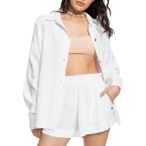 Roxy Women's Morning Time Long Sleeve Top, Medium, Snow White