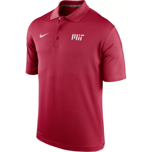 Nike Men's MIT Engineers Crimson Varsity Polo, XL, Red