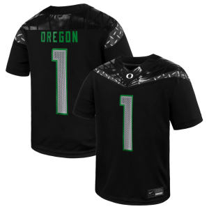 Nike Little Kid's Oregon Ducks #1 Black Vapor Replica Football Jersey, Size 4